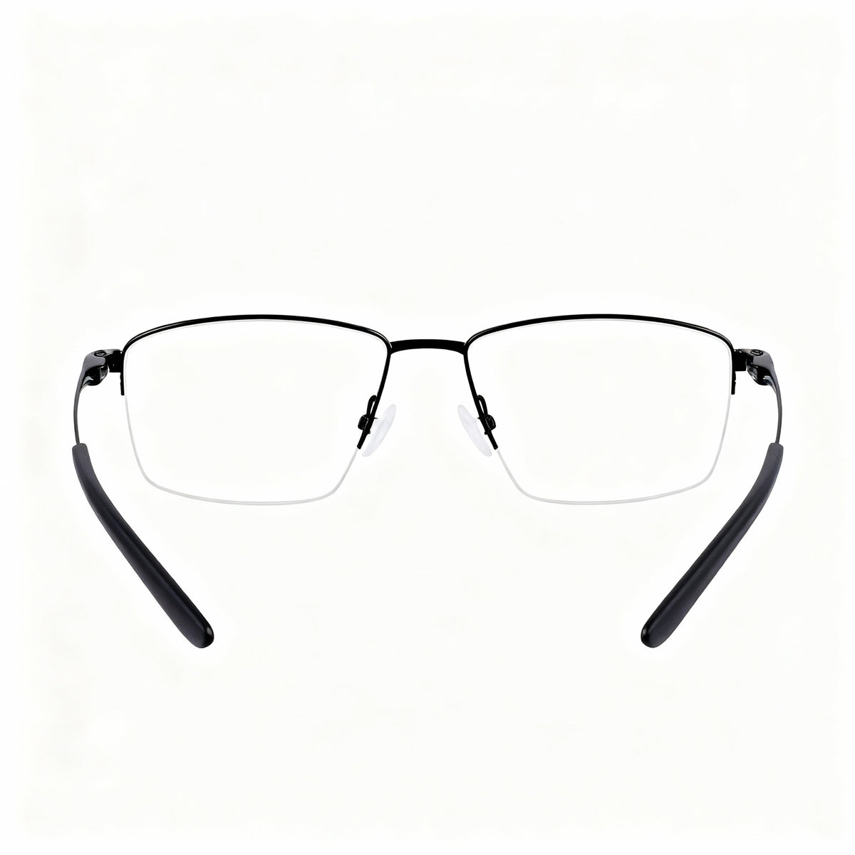 Nike 6045 Titanium Black Rectangle Eyeglasses Unisex, Titanium 54mm, Photo 3