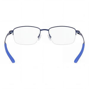 Nike 6045 Rectangle Eyeglasses Men — side view, Blue Titanium temples