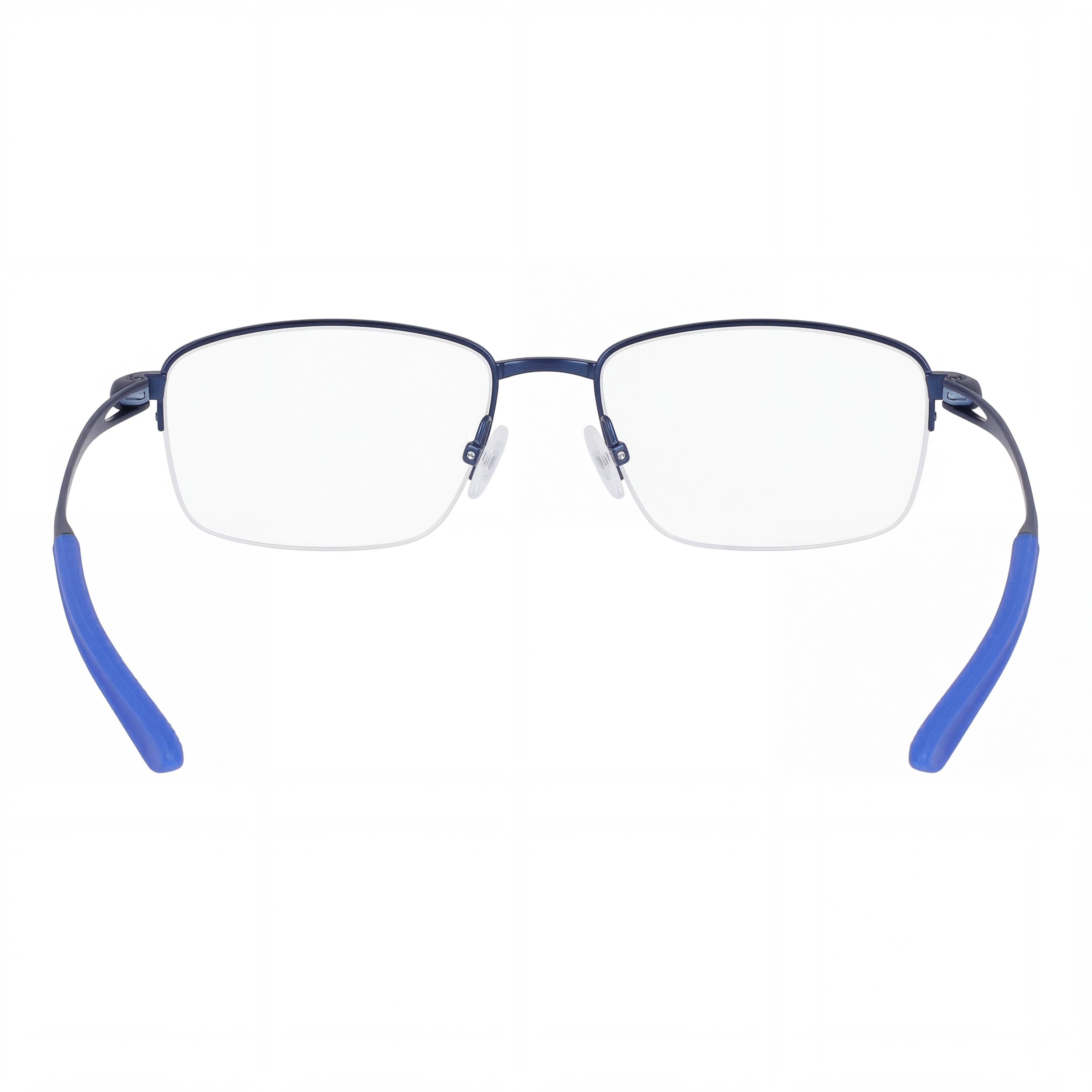 Nike 6045 Satin Navy Rectangle Eyeglasses for Men, Titanium 54mm, Photo 3
