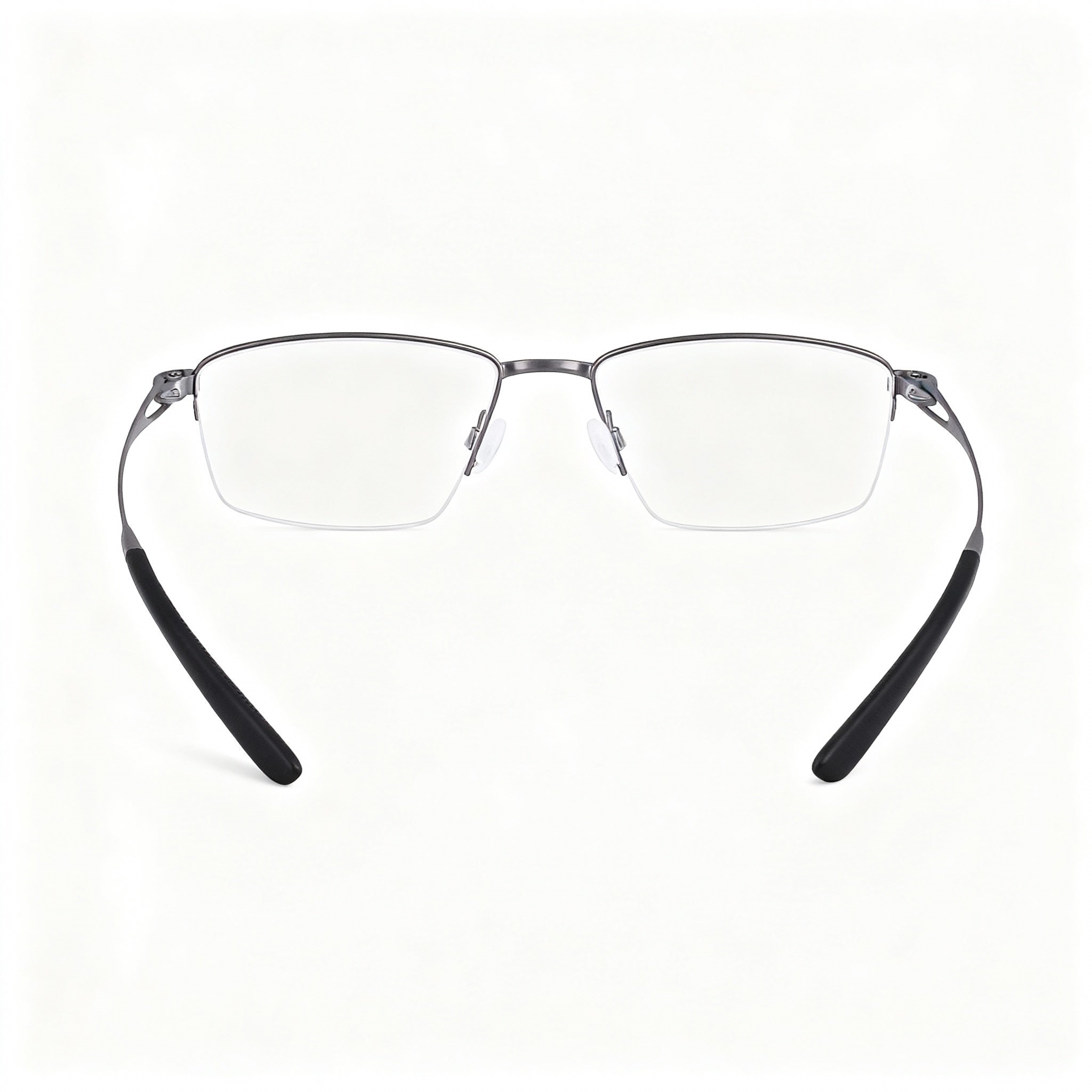 Nike 6045 Satin Navy Rectangle Unisex Eyeglasses, Alloy Steel 52mm, Photo 2
