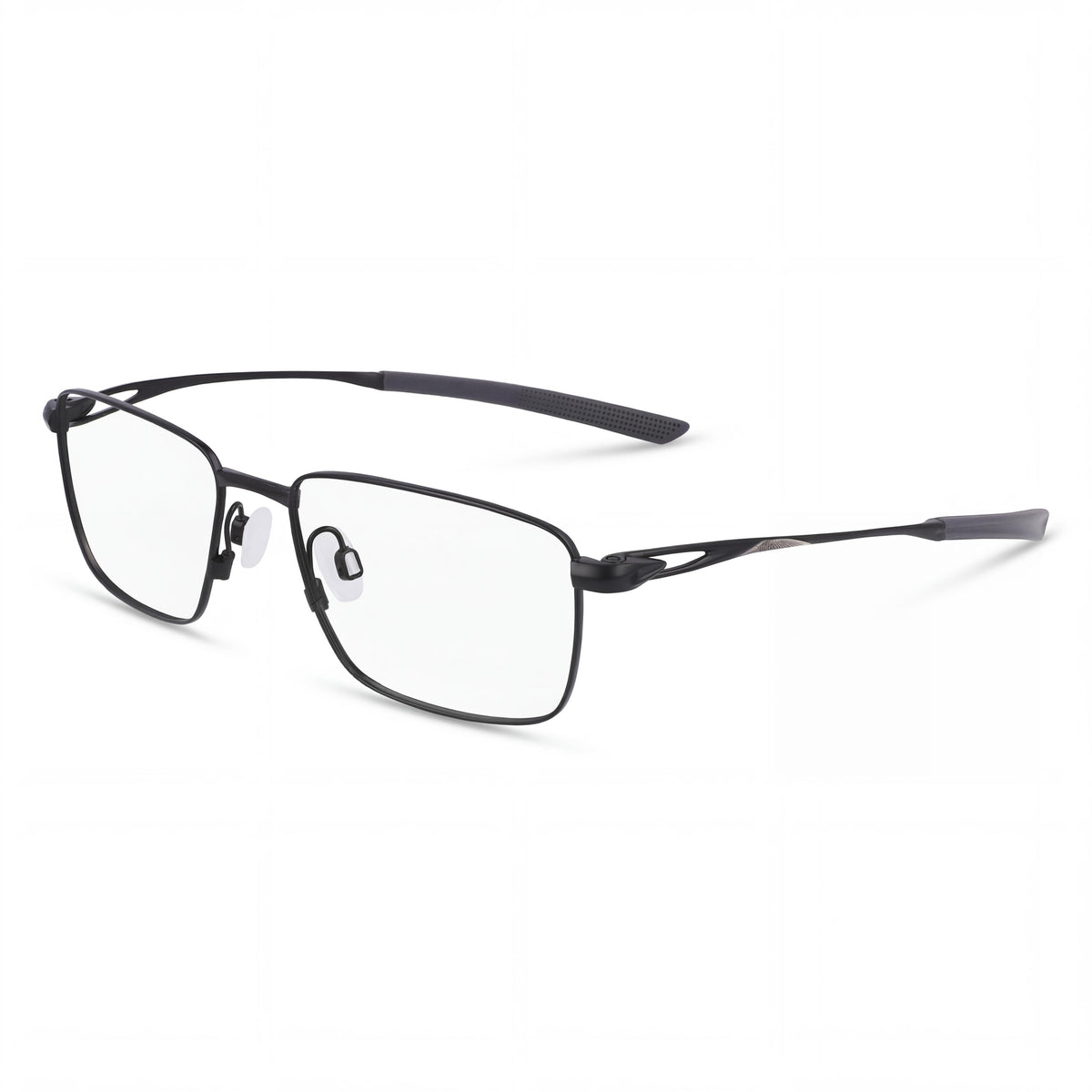 Gafas graduadas Nike 6046 rectangulares negro satinado unisex, 55 mm, Photo 1