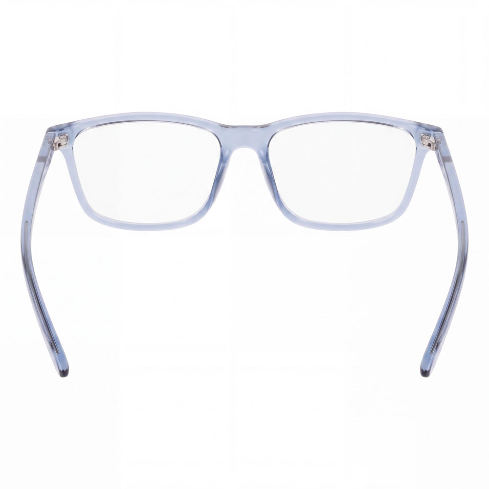 Nike 7018 Rectangle Eyeglasses Unisex — side view, Blue Acetate temples