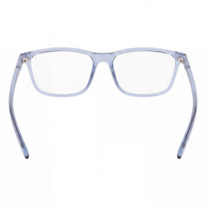 Nike 7018 Rectangle Eyeglasses Unisex — side view, Blue Acetate temples