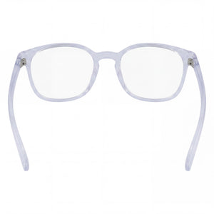 Nike 7026 N Rectangle Eyeglasses Unisex — side view, Clear Acetate temples