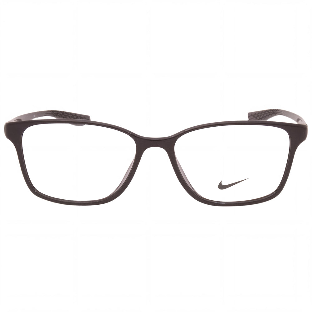Nike 7027 Rectangle Eyeglasses Unisex — front view, Titanium