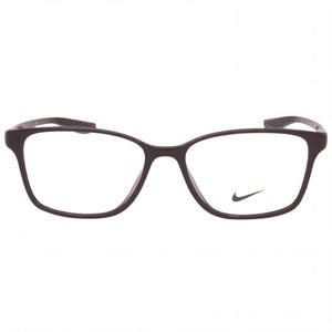 Nike 7027 Rectangle Eyeglasses Unisex — front view, Titanium