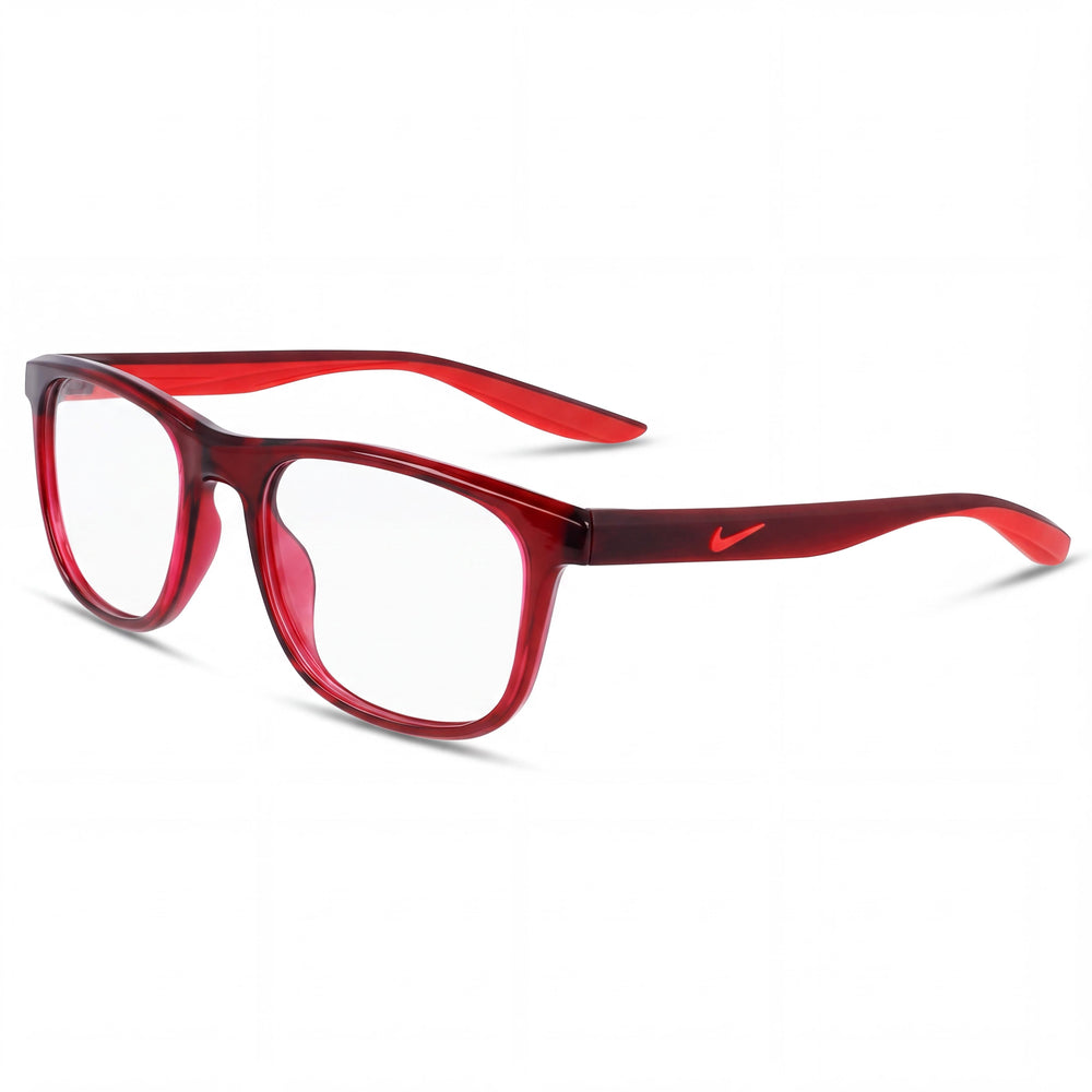Nike 7037 Dark Beetroot Rectangle Eyeglasses for Men, Acetate frame