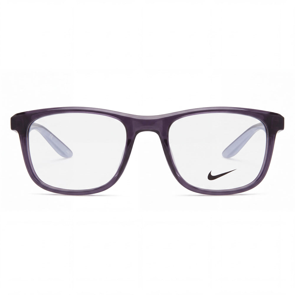 Nike 7037 Square Eyeglasses Unisex — front view, Acetate
