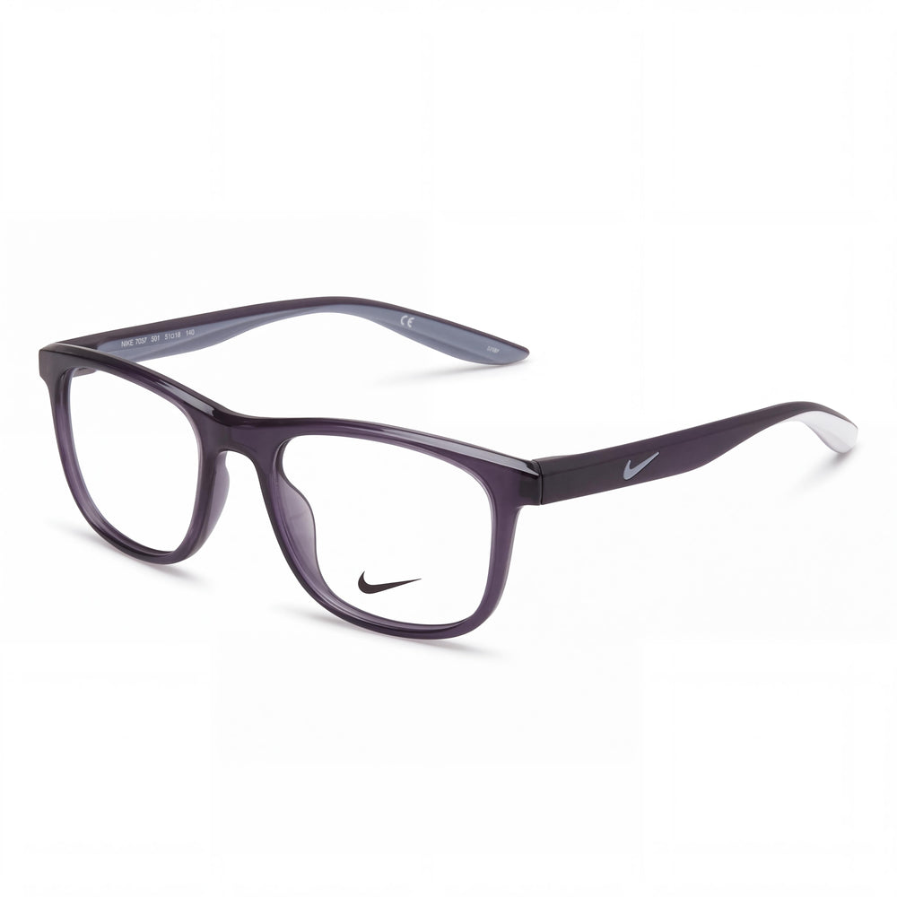 Nike 7037 Violet Square Eyeglasses Unisex, Acetate frame