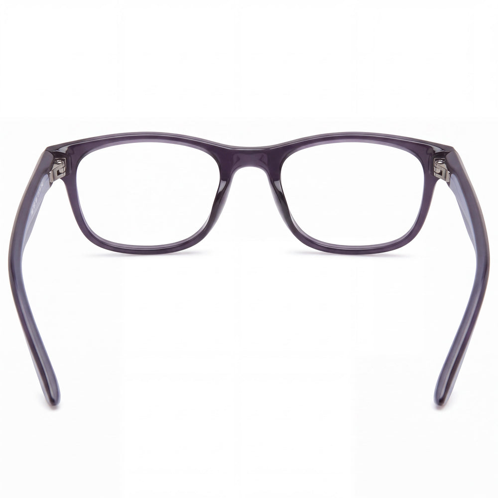 Nike 7037 Square Eyeglasses Unisex — side view, Violet Acetate temples