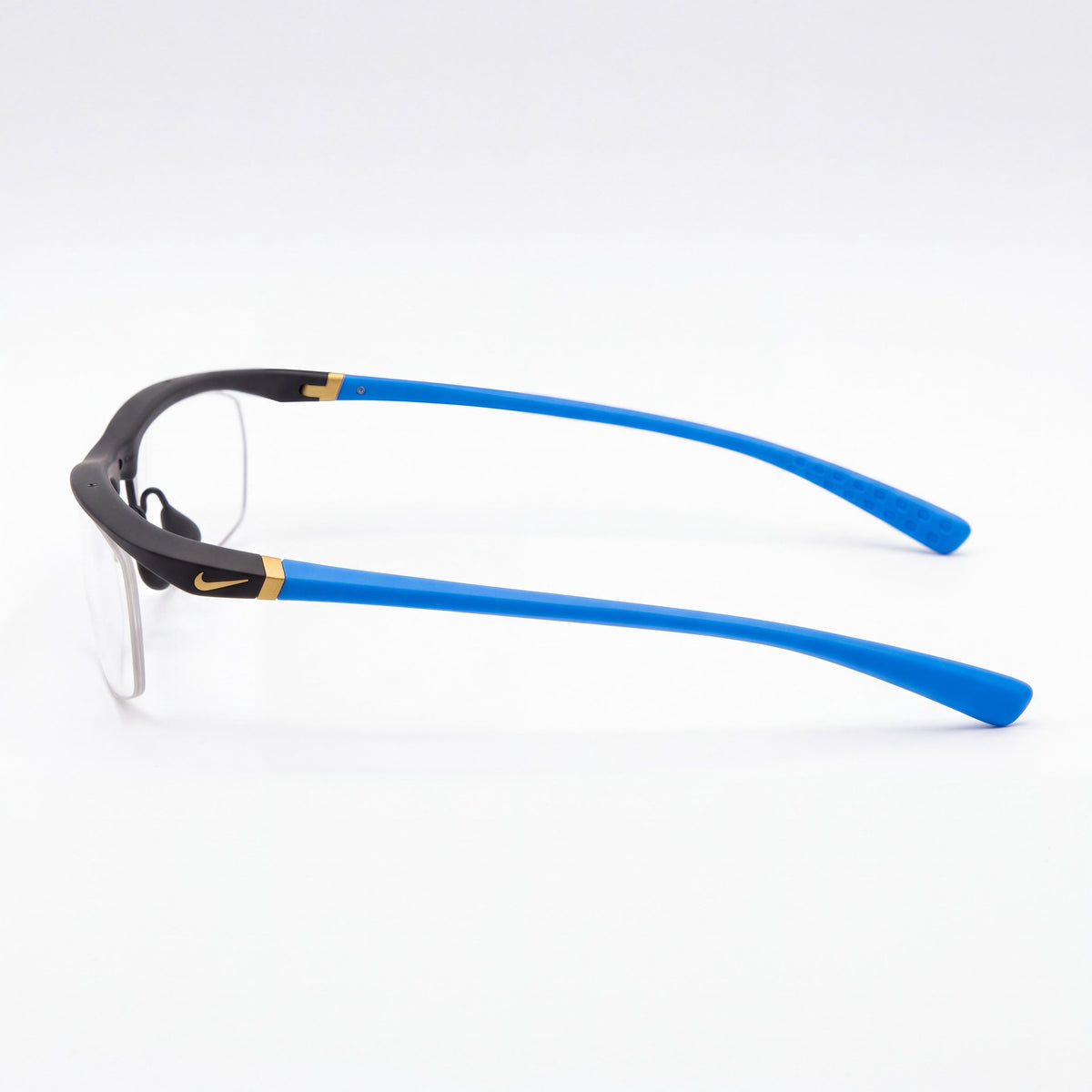 Nike 7070/3 Matte Black/Photo Blue Rectangle Eyeglasses for Men, 57mm, Photo 3