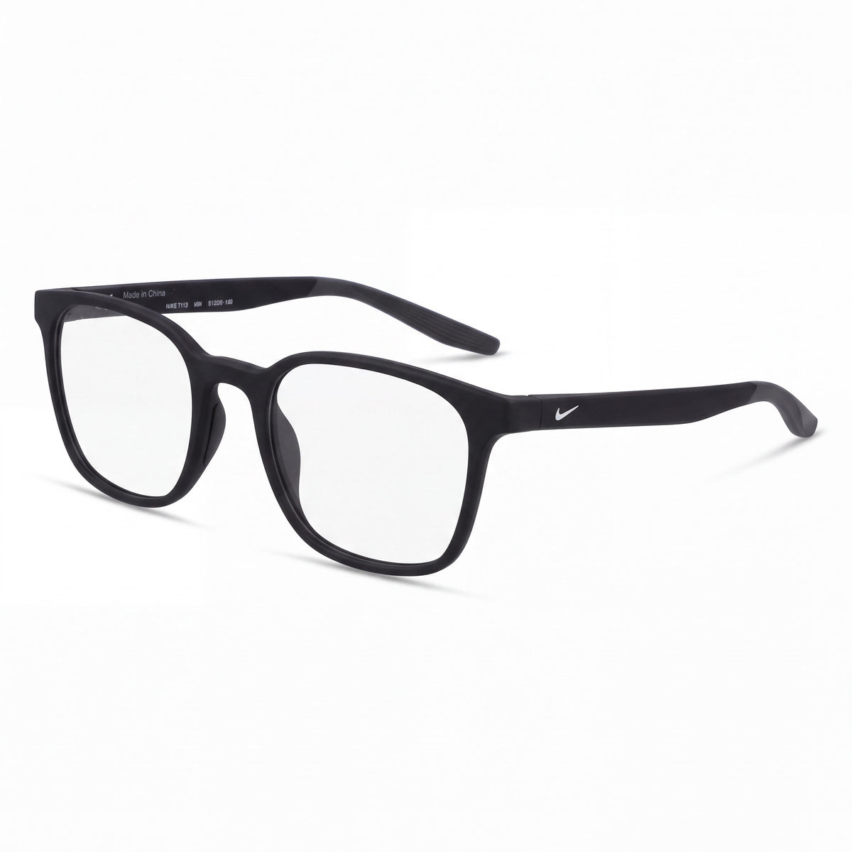 Gafas graduadas Nike 7115 para mujer, montura completa cuadrada de plástico, color negro mate, lentes oscuras no transparentes, 51 mm, Photo 1