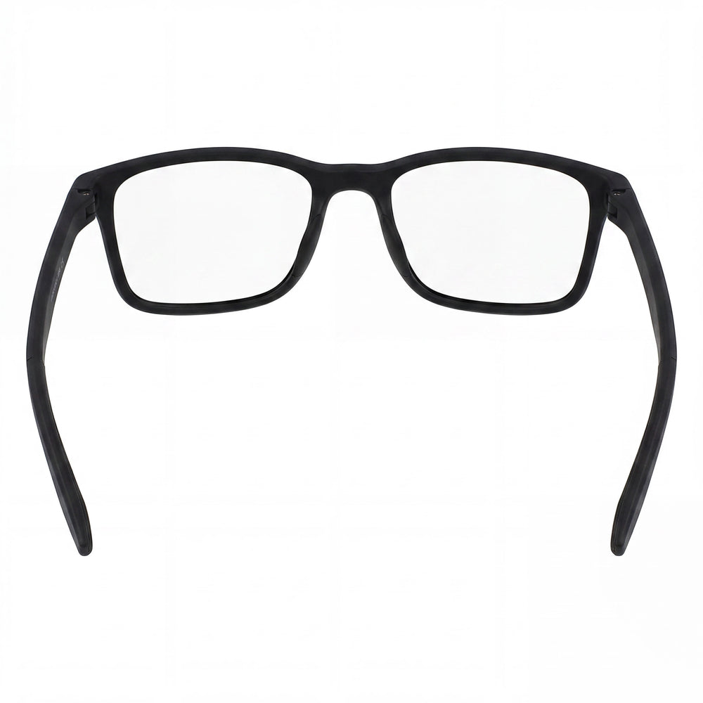 Nike 7117 Rectangle Eyeglasses Unisex — side view, Black Metal temples