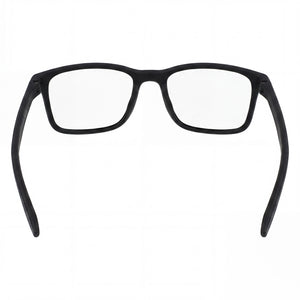Nike 7117 Rectangle Eyeglasses Unisex — side view, Black Metal temples