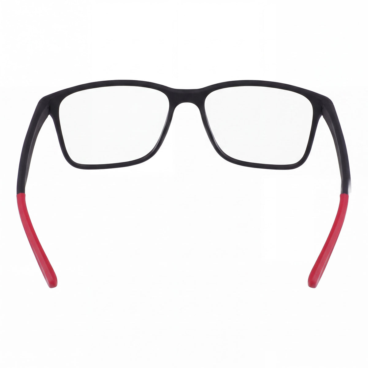 Gafas graduadas rectangulares Nike 7117 N para hombre, negro mate/rojo gimnasio, 54 mm, Photo 3