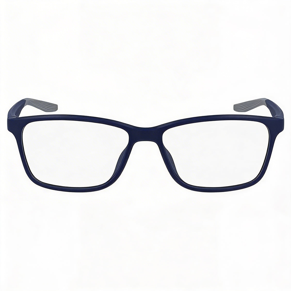Gafas Nike para hombre 7118 de plástico, montura rectangular en color azul marino mate y gris lobo, lentes granates, 55-14-140 mm, Photo 2