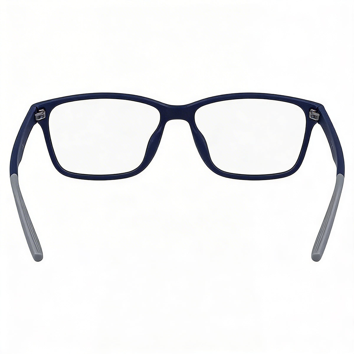 Gafas Nike para hombre 7118 de plástico, montura rectangular en color azul marino mate y gris lobo, lentes granates, 55-14-140 mm, Photo 3