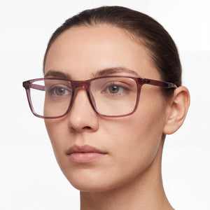 Nike 7130 Rectangle Eyeglasses for Unisex — interior view, Polycarbonate demo lenses