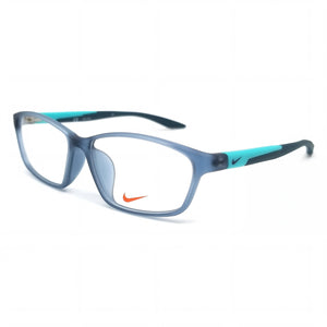 Nike 7130af Blue Rectangle Eyeglasses Unisex, Propionate frame