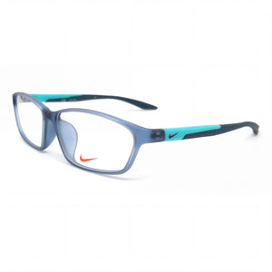 Nike 7130af Blue Rectangle Eyeglasses Unisex, Propionate frame