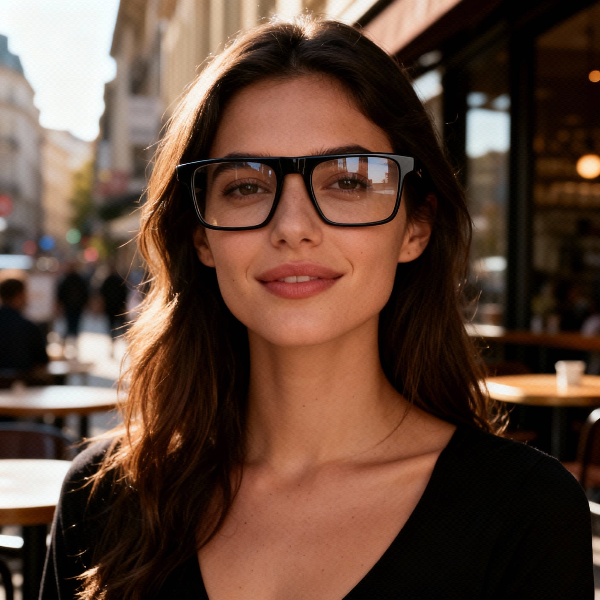 Nike Modern 7161 Men's & Women's Black Plastic Square Full-Rim Optical Eyeglasses 54-18-145mm, Photo 4