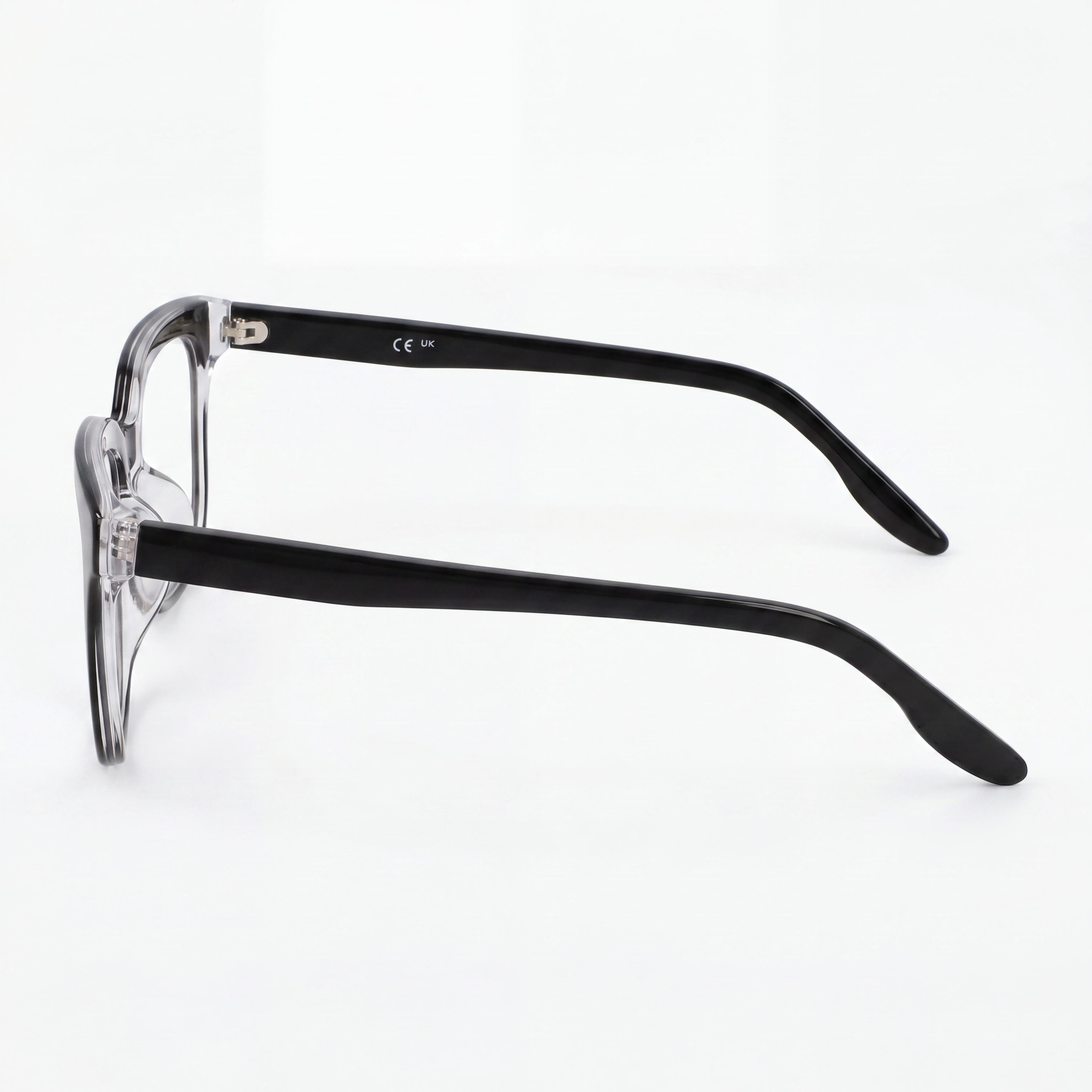 Nike 7167lb Black, Crystal Clear Rectangle Eyeglasses for Men, Photo 2
