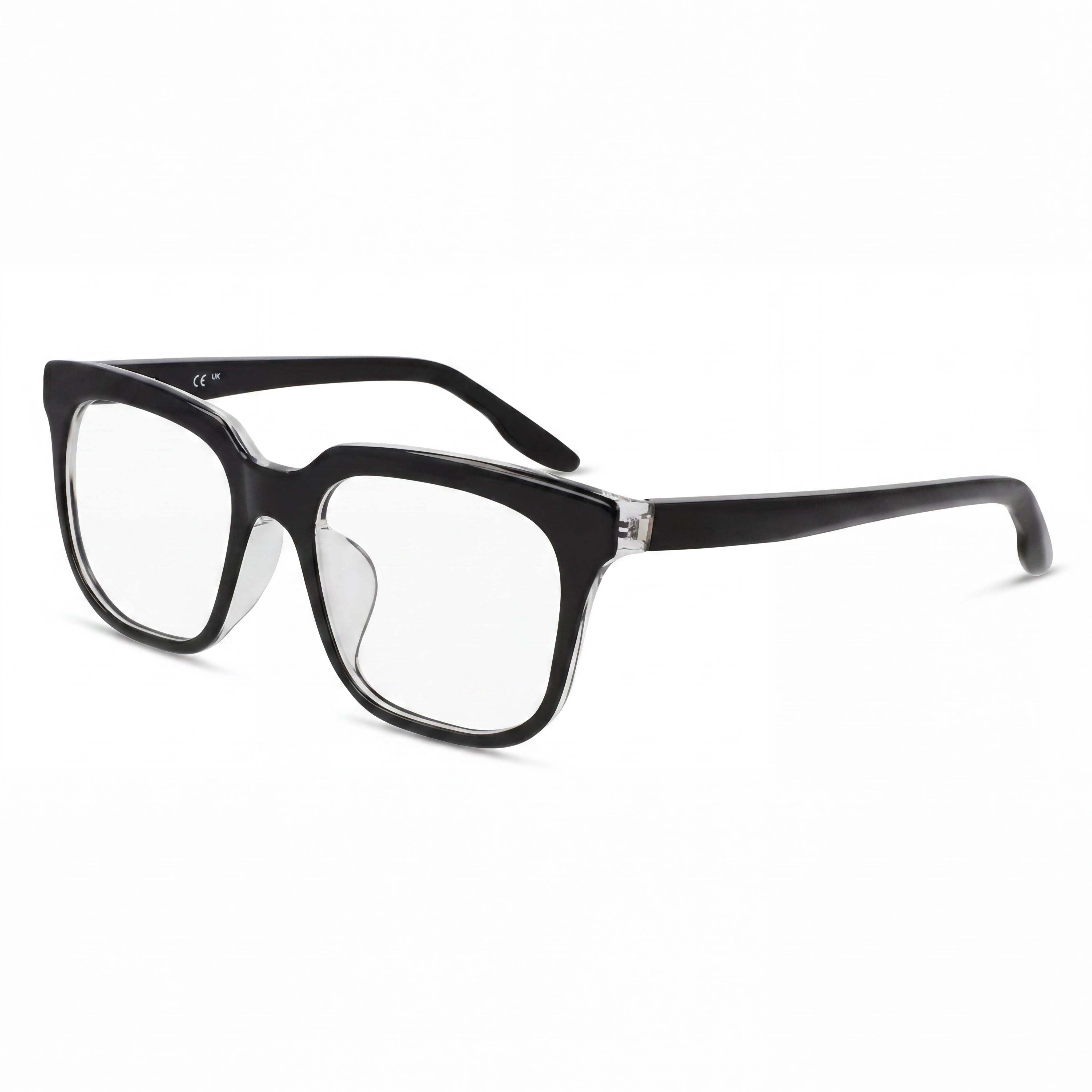 Nike 7167lb Black, Crystal Clear Rectangle Eyeglasses for Men, Photo 1