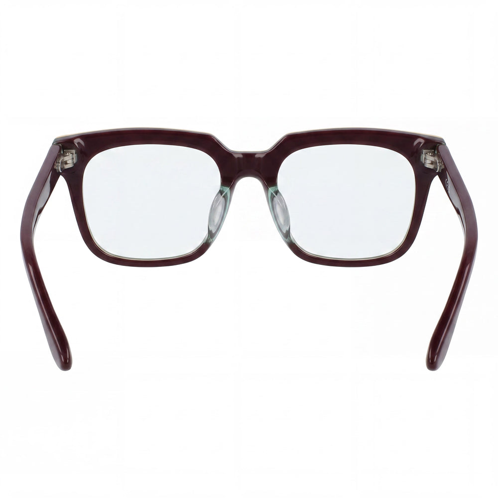 Nike 7167LB Rectangle Eyeglasses Men — side view, Brown Metal temples