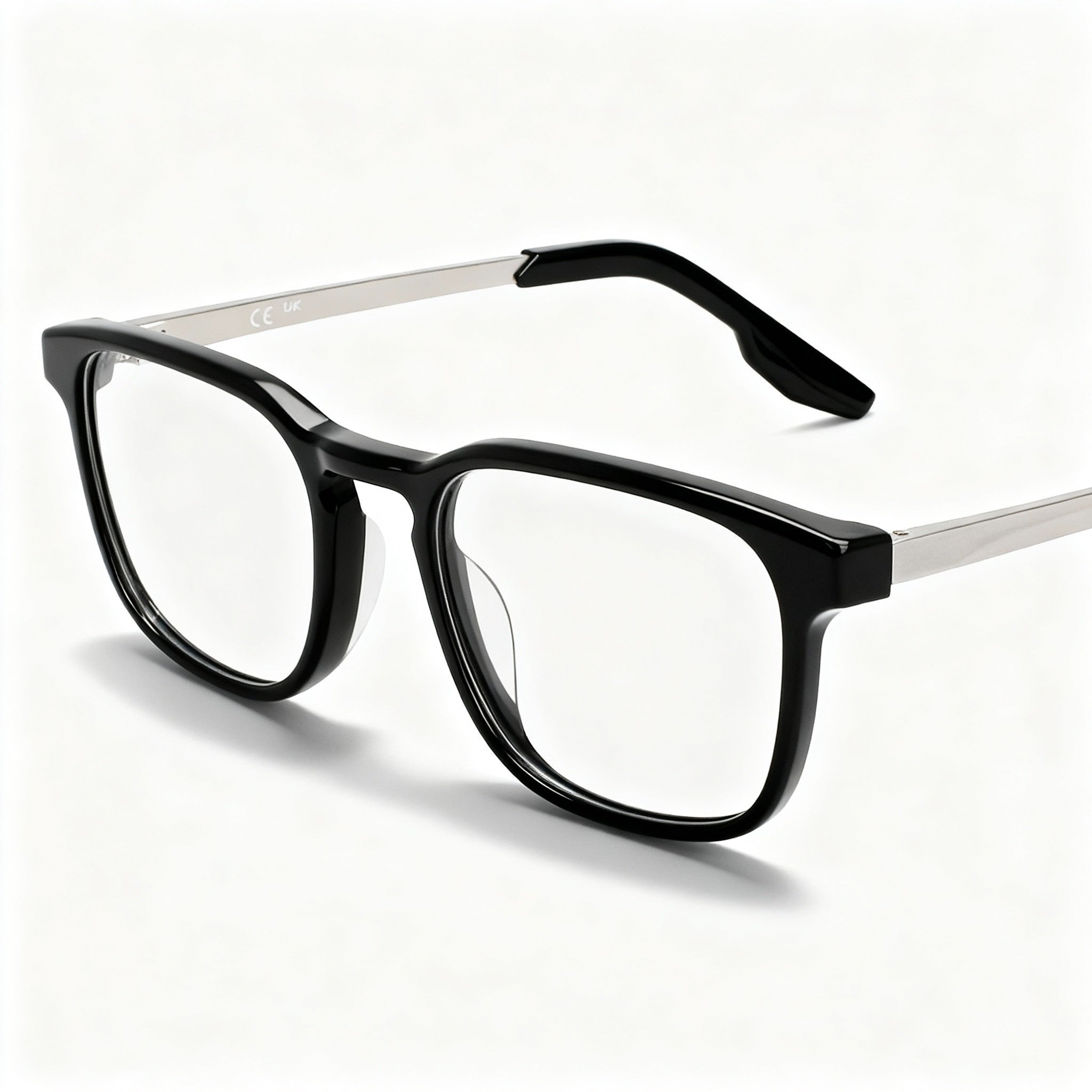 Nike 7171 Black Rectangle Eyeglasses Unisex, Metal 51mm, Photo 1