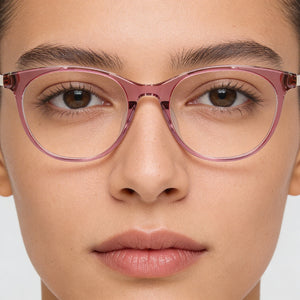 Nike 7173 Pink Eyeglasses Unisex — lifestyle wear, open-plan office use
