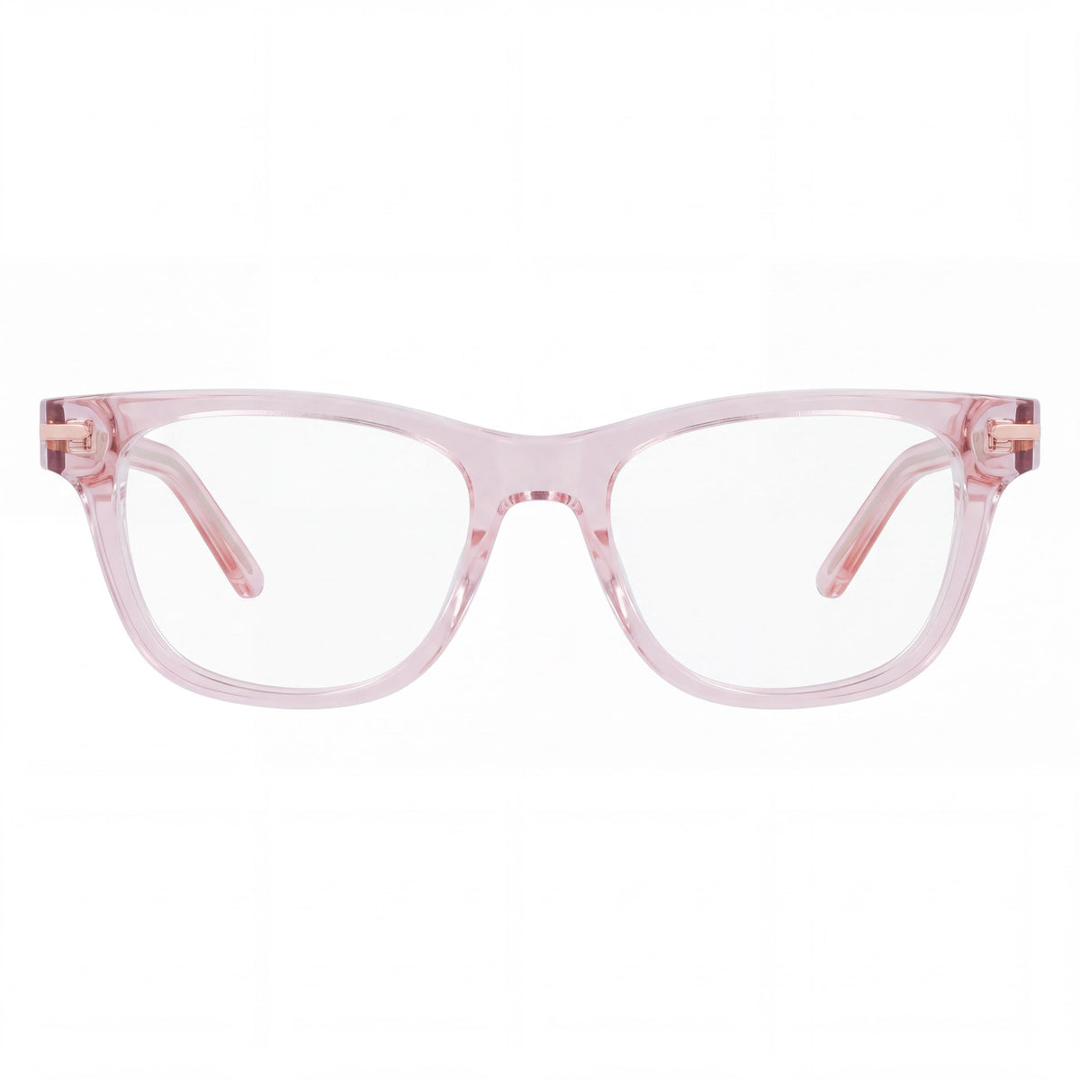 Nike 7176 Blush/Crystal Laminate Rectangle Eyeglasses for Women, 51mm, Photo 2
