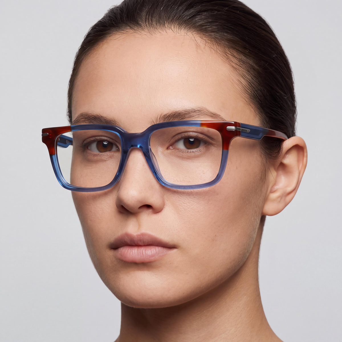 Nike 7178 Denim/Honey Tortoise Rectangle Eyeglasses Unisex, Photo 4