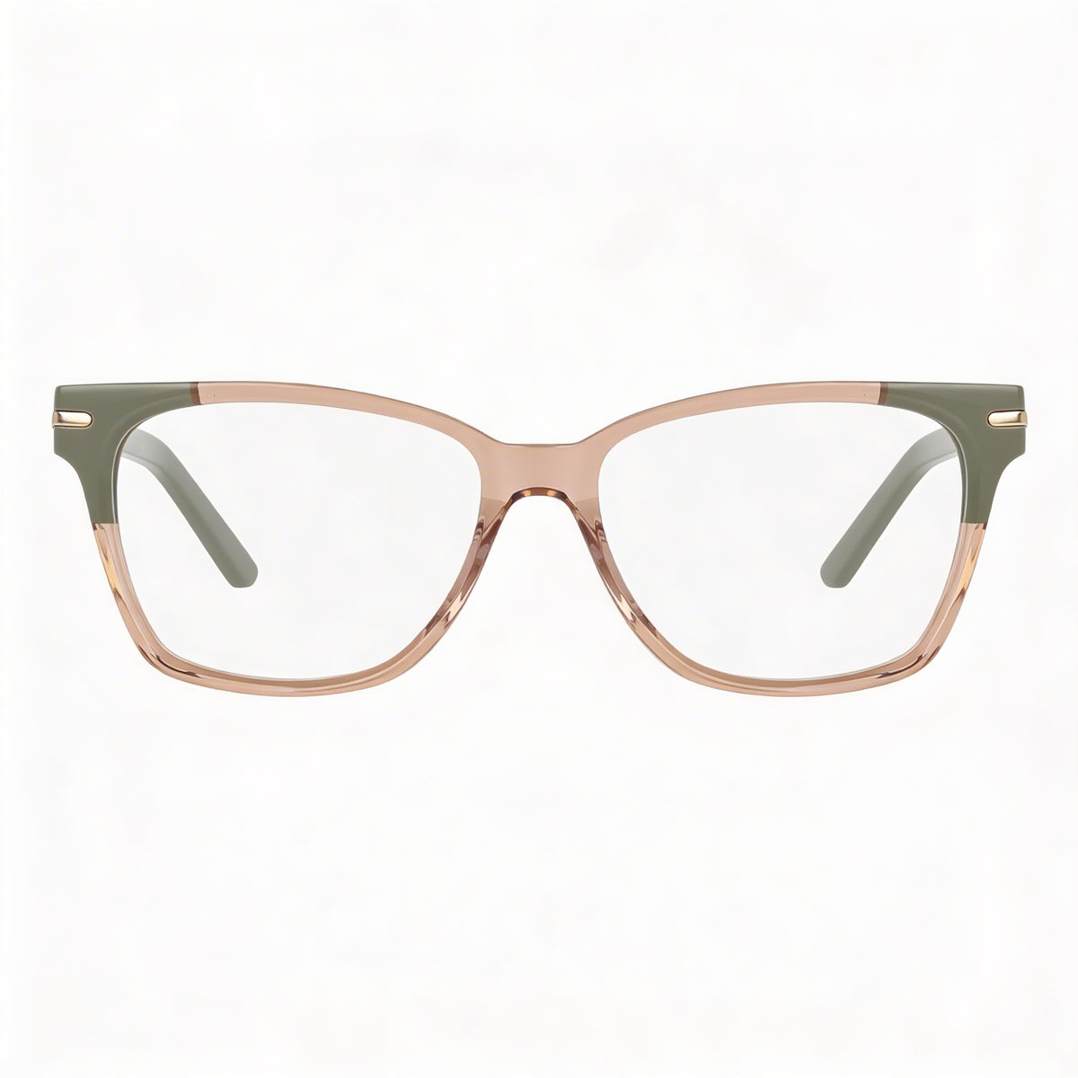Nike 7179 Sand/Sage Rectangle Eyeglasses for Women, Metal 53mm, Photo 2