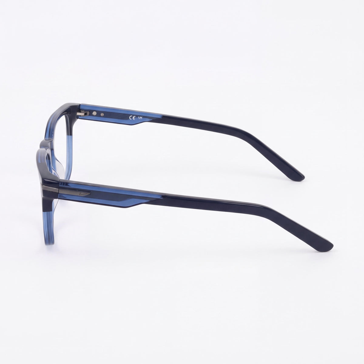Montura de gafas Nike 7180 Unisex Classic de acetato en color mezclilla/azul marino, con lente de 54 mm, puente de 19 mm y varillas de 145 mm, Photo 3