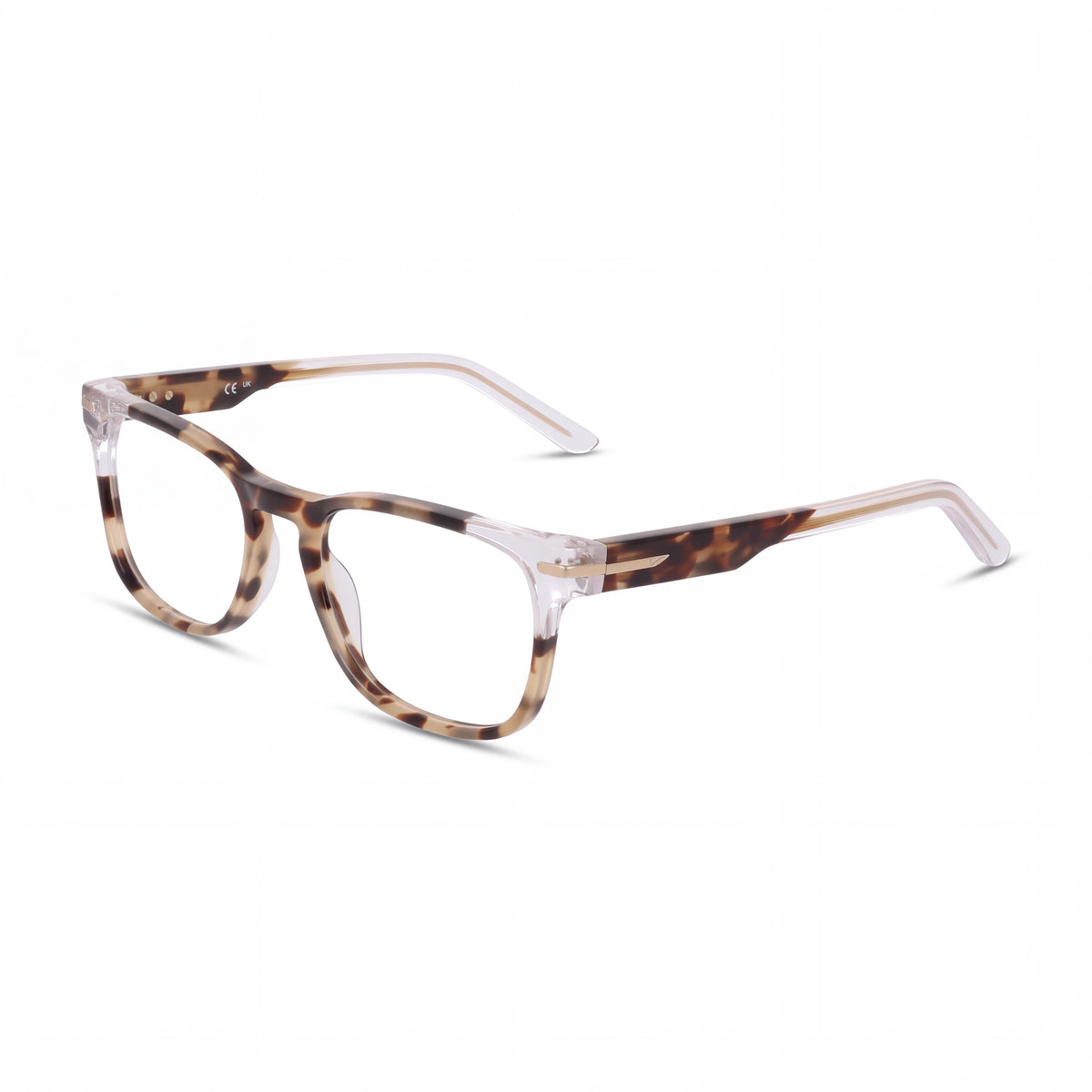 Nike 7180 Khaki Tortoise Square Eyeglasses Unisex, 54mm, Photo 1