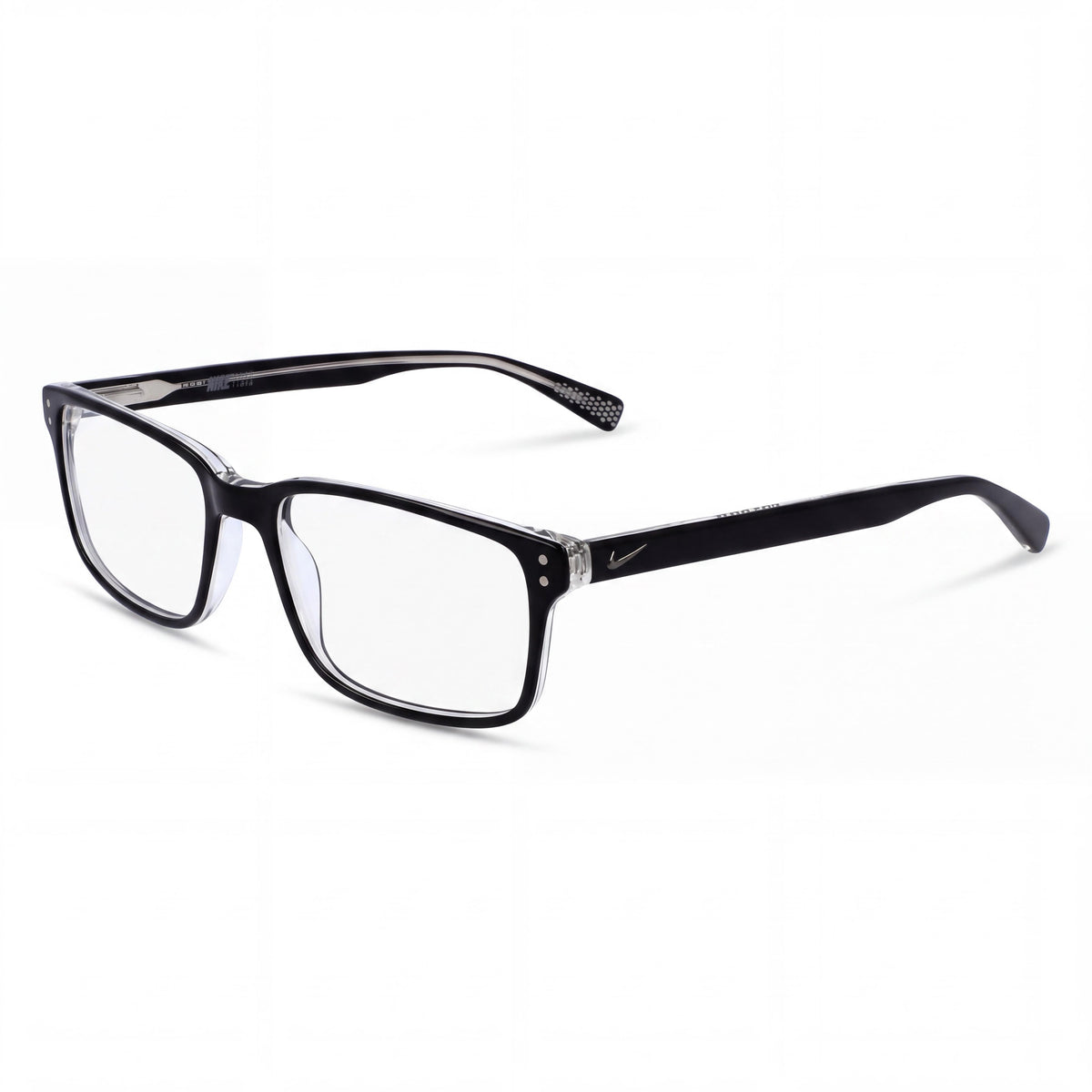 Gafas rectangulares unisex Nike 7240 N negras/transparentes, 55 mm, Photo 1