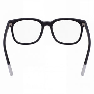 Nike 7250 Rectangle Eyeglasses Unisex — side view, Black Metal temples