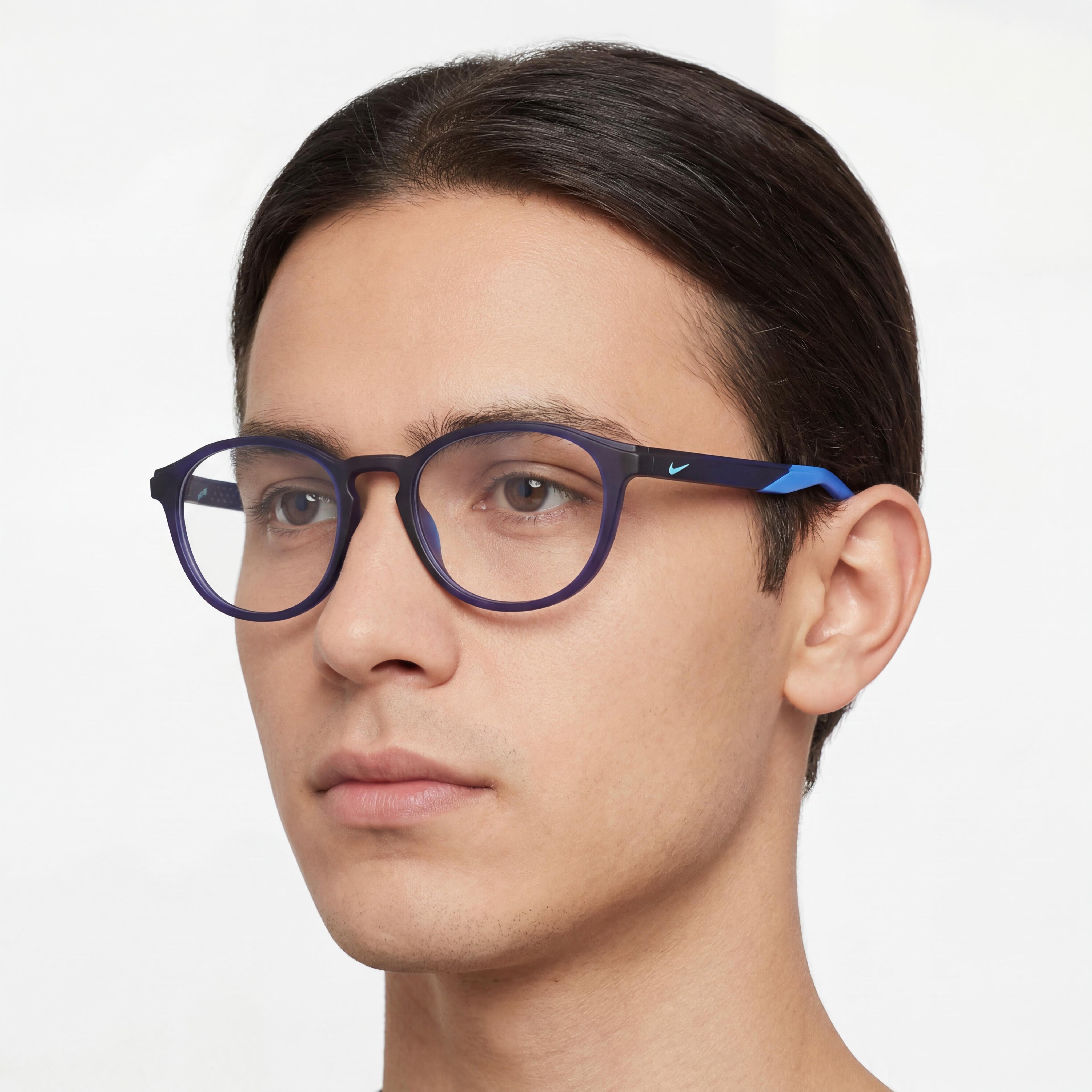 Gafas Nike 7274 Midnight Navy redondas unisex, de metal, 50 mm, Photo 4
