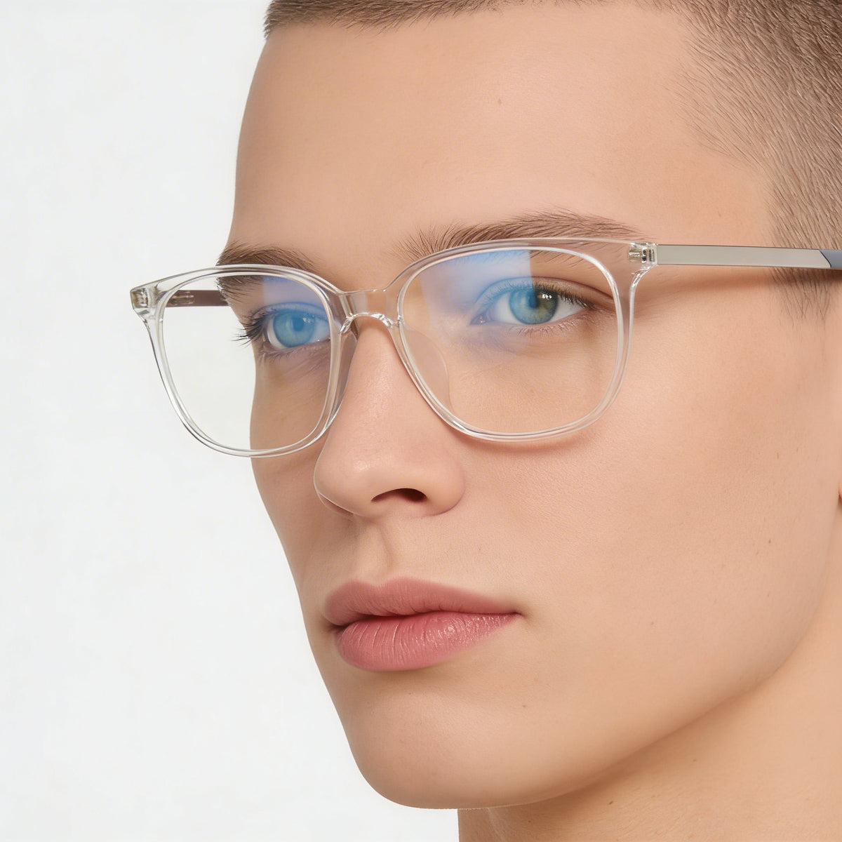 Nike 7283 Gafas Rectangulares Transparentes Unisex, Acetato 52mm, Photo 4