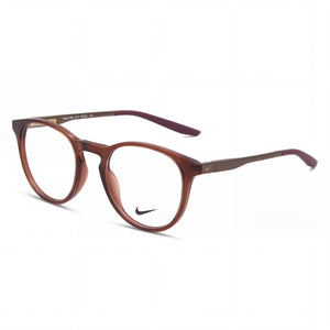 Nike 7285 59259 Brown Round Eyeglasses for Women, Plastic frame