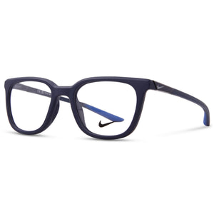 Nike 7290 Black Rectangle Eyeglasses Unisex, Injected frame