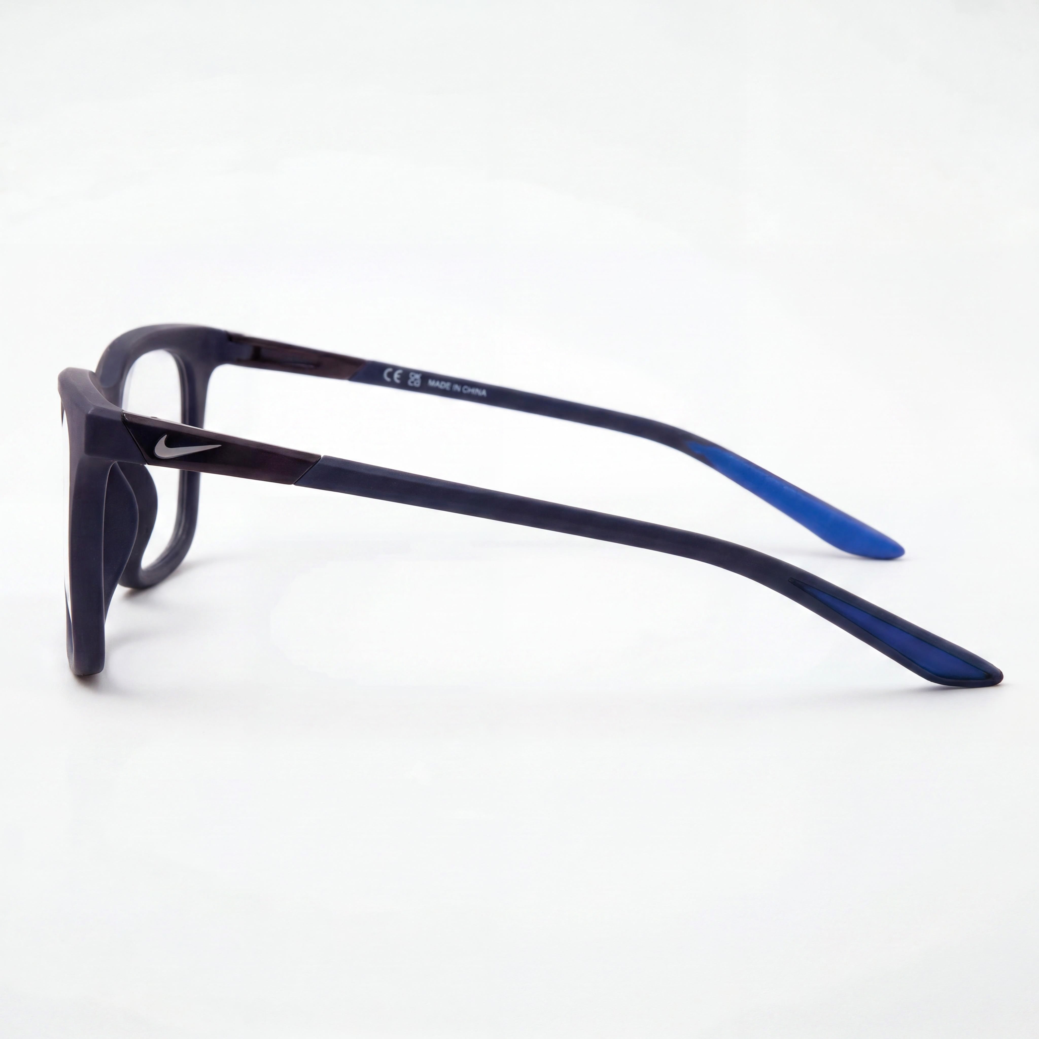 Nike 7290 Gafas rectangulares azul marino unisex, inyectadas 52mm, Photo 3