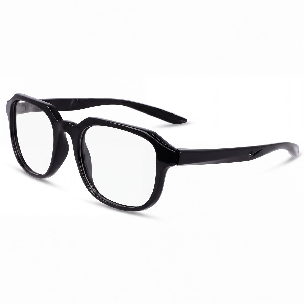 Nike 7303 Black Rectangle Eyeglasses Unisex, Magnesium 52mm, Photo 1