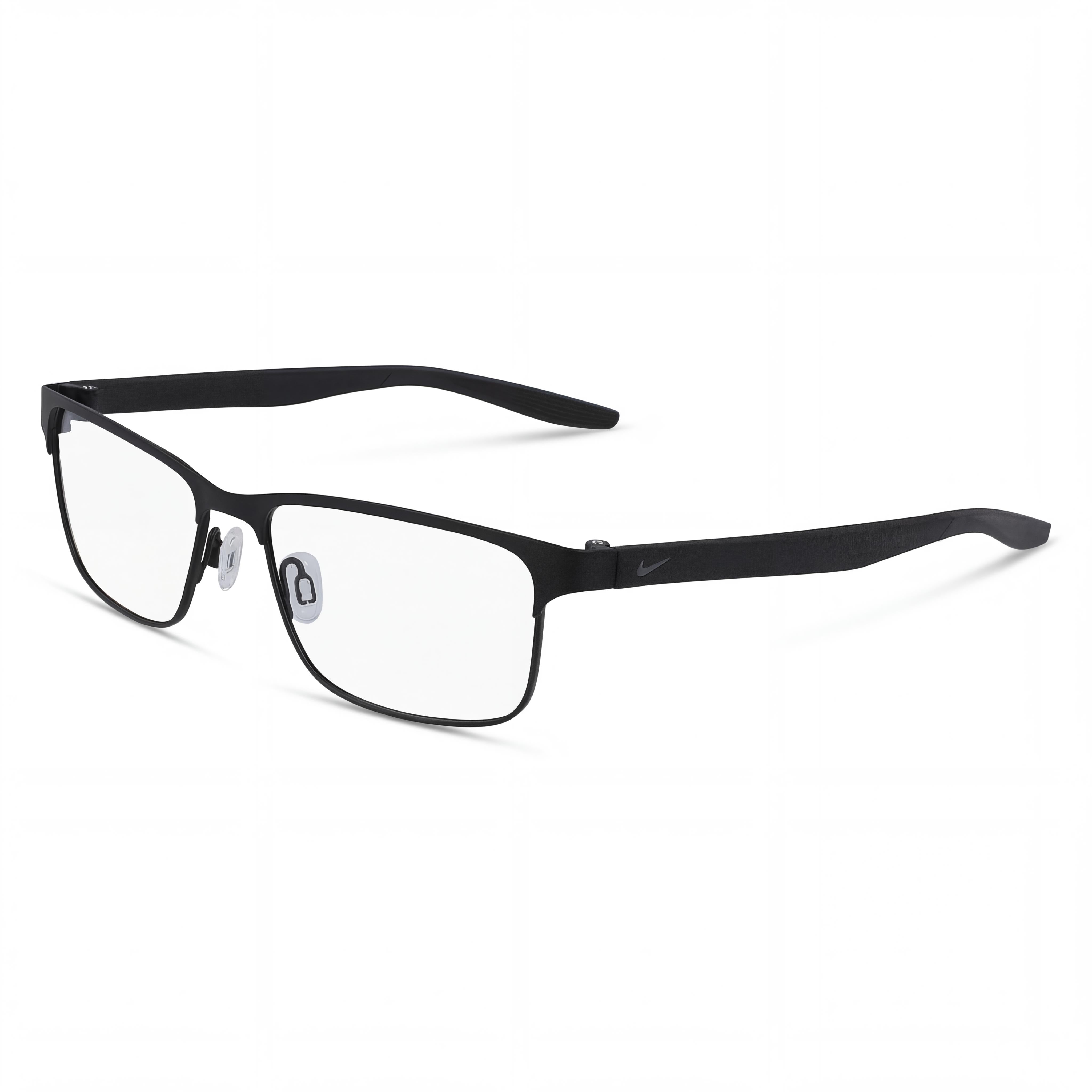 Nike 8130 Black Rectangle Unisex Eyeglasses, Plastic 54mm, Photo 1