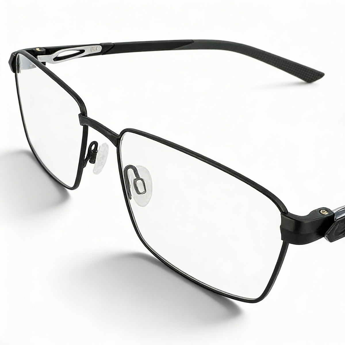 Nike 8140 Satin Black Anthracite Rectangle Eyeglasses Unisex, 58mm, Photo 2