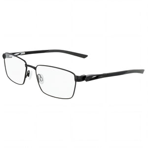 Nike 8140 Black Rectangle Eyeglasses Unisex, Titanium frame