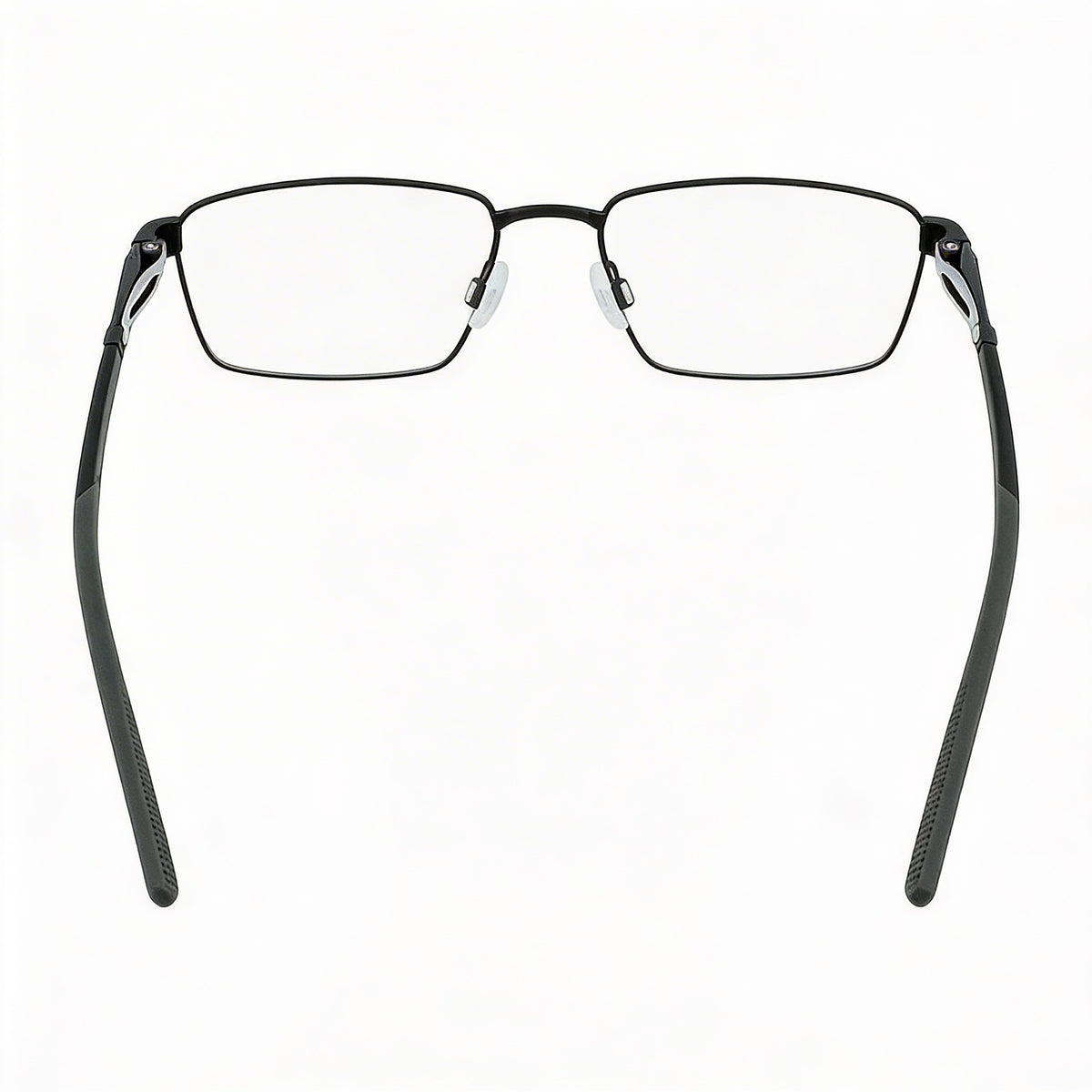 Nike 8140 Satin Black Anthracite Rectangle Eyeglasses Unisex, 54mm, Photo 3
