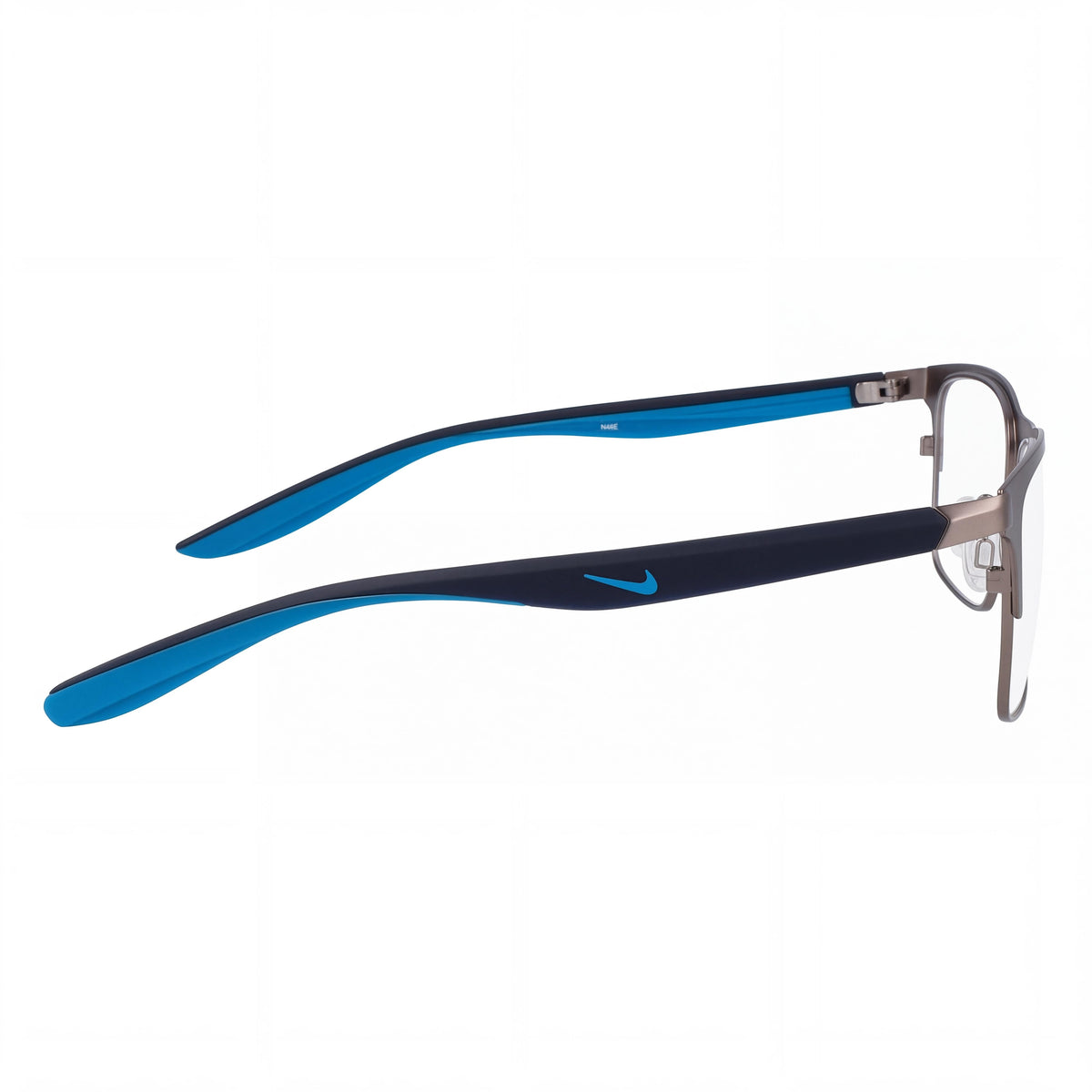 Nike 8150 Brushed Gunmetal Rectangle Eyeglasses Unisex, 52mm, Photo 2