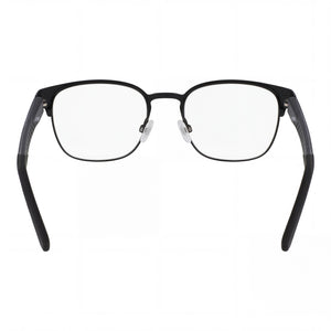 Nike 8156 Rectangle Eyeglasses Unisex — side view, Black Metal temples