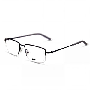 Nike 8182 Satin Navy Rectangle Eyeglasses for Unisex, Acetate frame